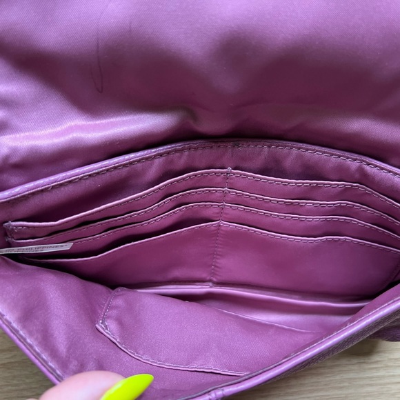 Coach Purple Pebbled Leather Clutch - Picture 13 of 15